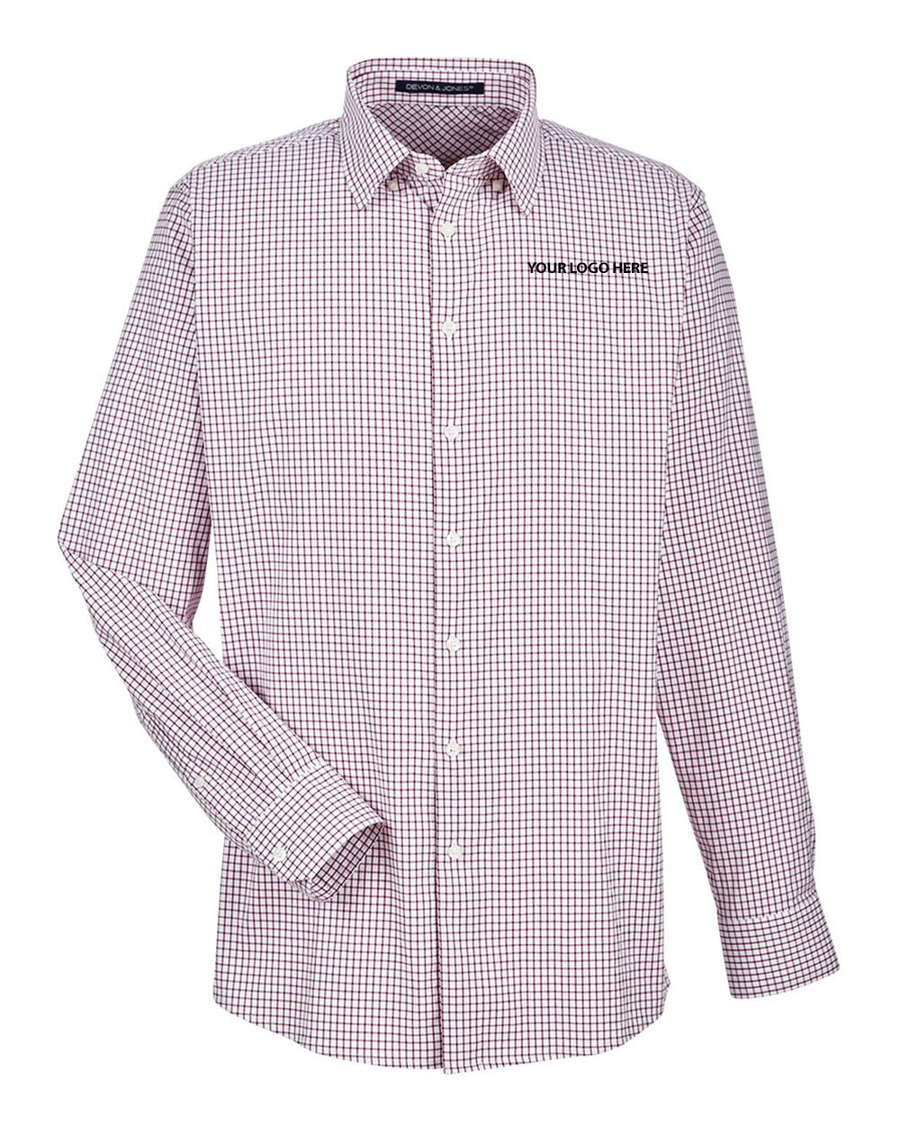 Custom Logo Men's Performance Dress Shirt