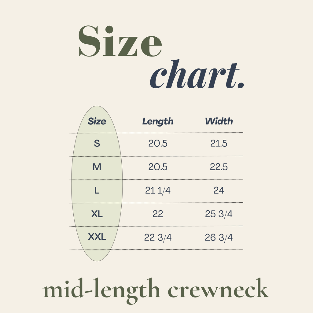 Forever Rooted — Ivory Mid-Length Crewneck