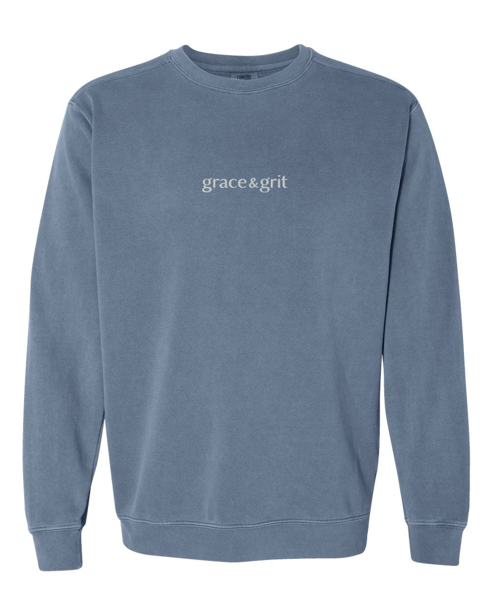 Grace & Grit Embroidered Crewneck