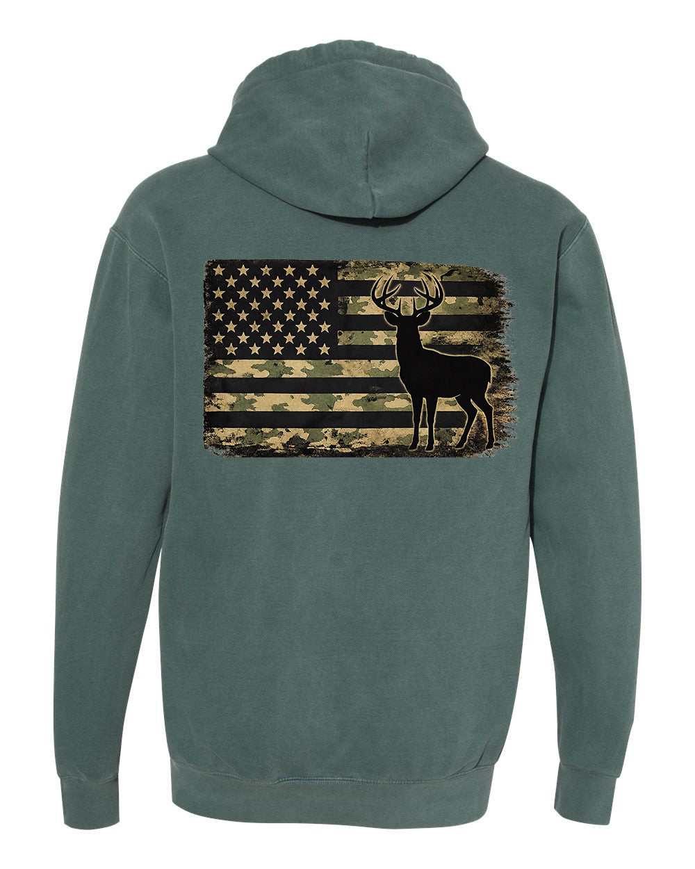 Camo Flag Deer Hoodie