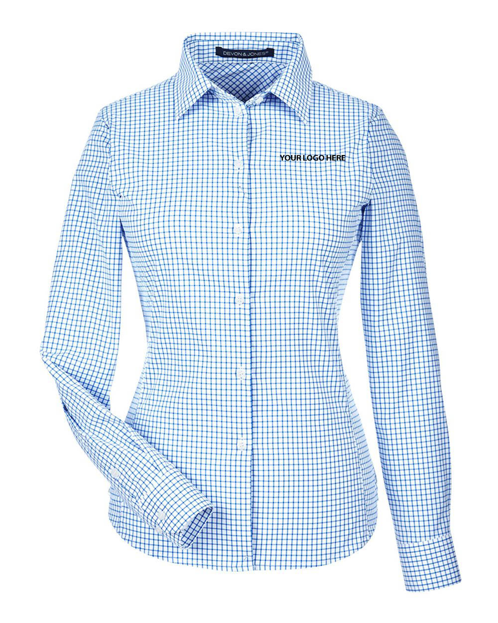 Custom Logo Women's Performance Dress Shirt
