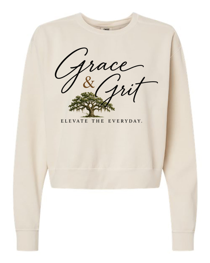 Forever Rooted — Ivory Mid-Length Crewneck