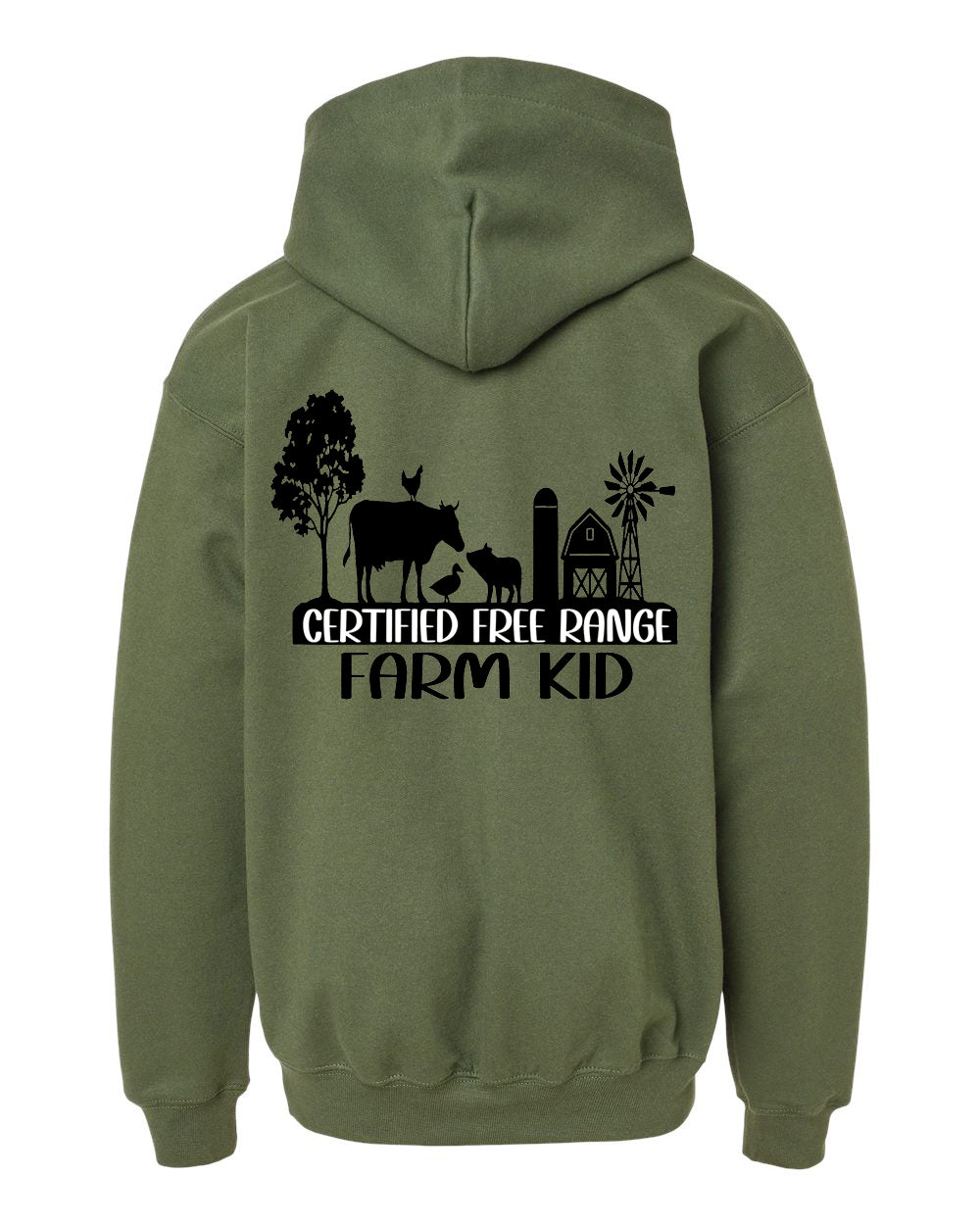 Certified Free Range Farm Kid Youth Hoodie