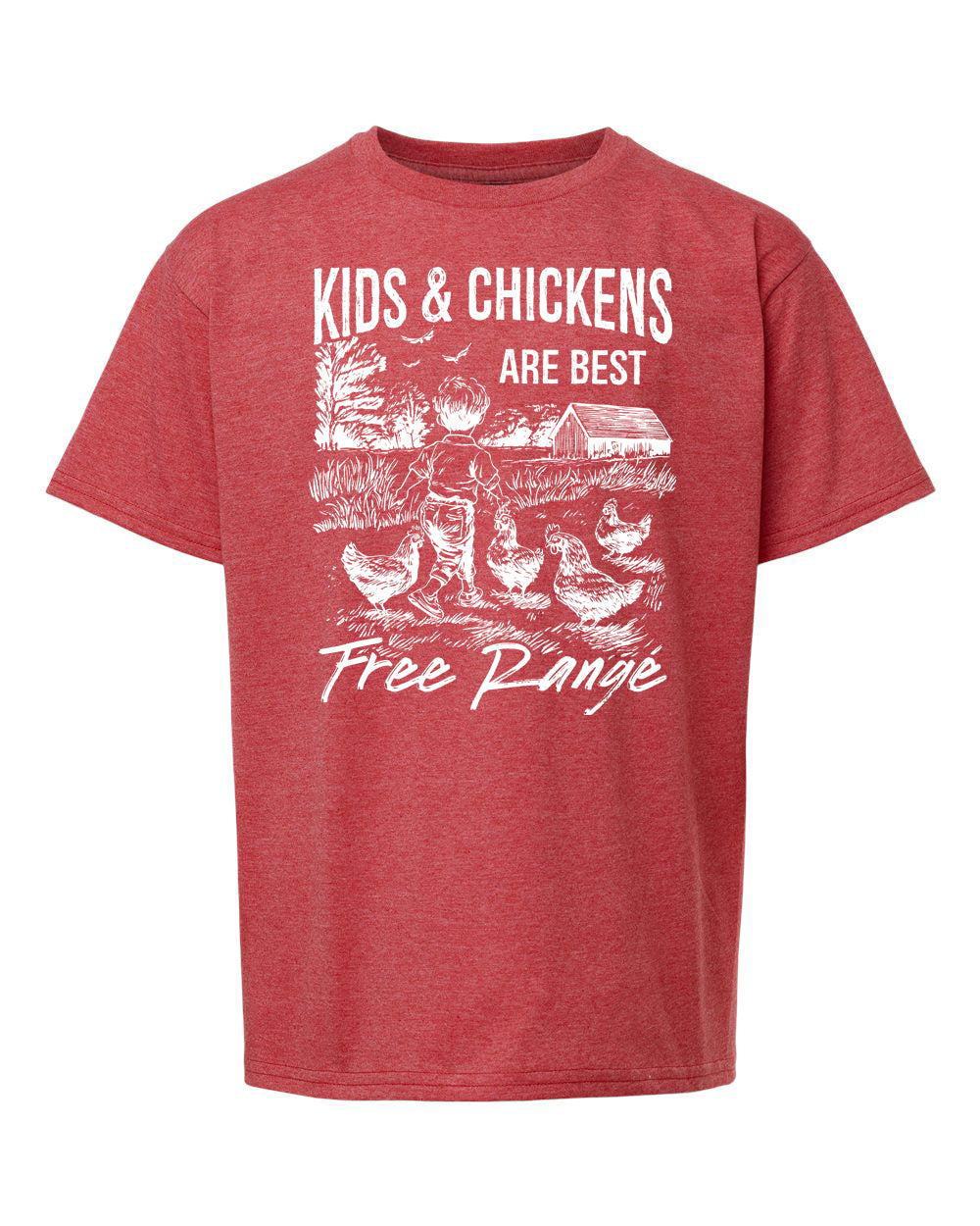 Kids & Chickens Are Best Free Range Youth T-Shirt